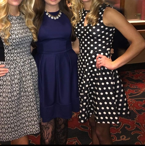 PRIMP | Black & White Polka Dot Skater Dress - Picture 4 of 4